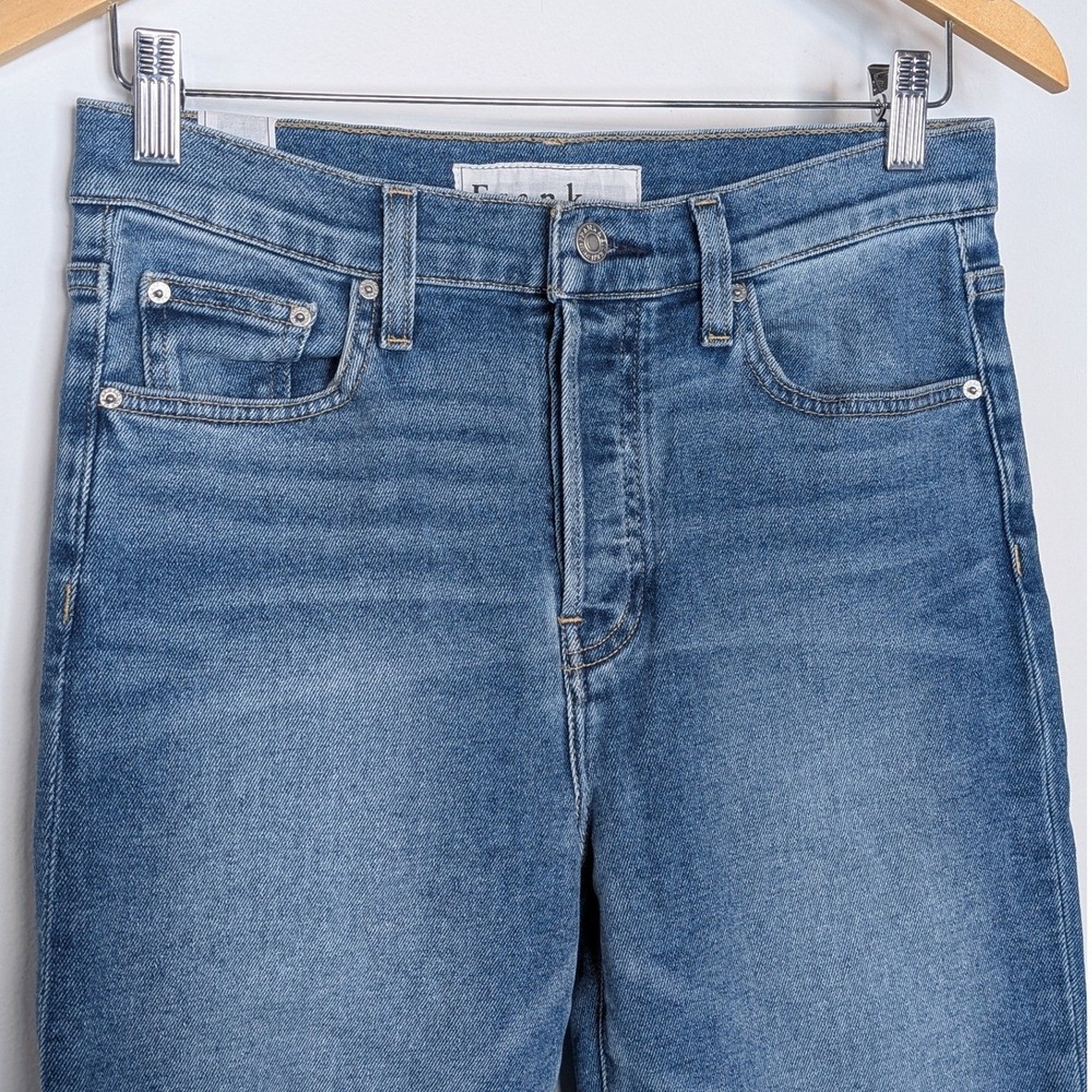 Frank & Eileen Cork Everyday Denim Slim Leg Raw Hem Jeans Antique Denim Blue 28 - Picture 5 of 10
